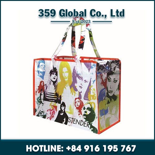 PP non-woven shopping bag laminated with printed OPP film